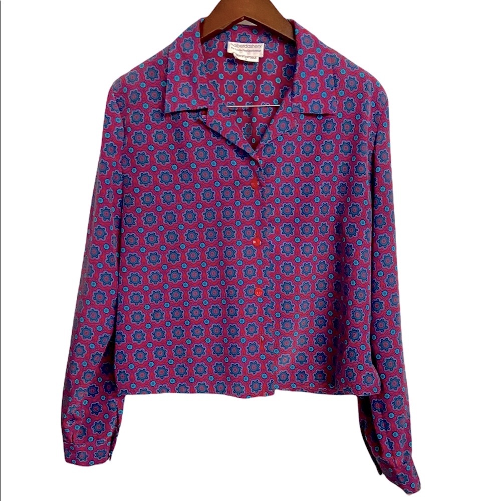 Vintage Haberdashery Purple Floral Blouse